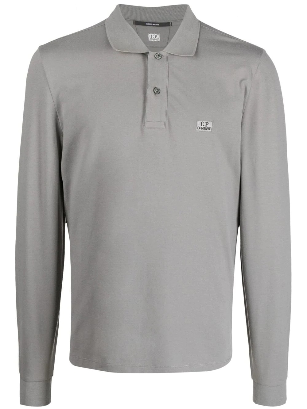 logo-patch long-sleeve polo shirt - 1