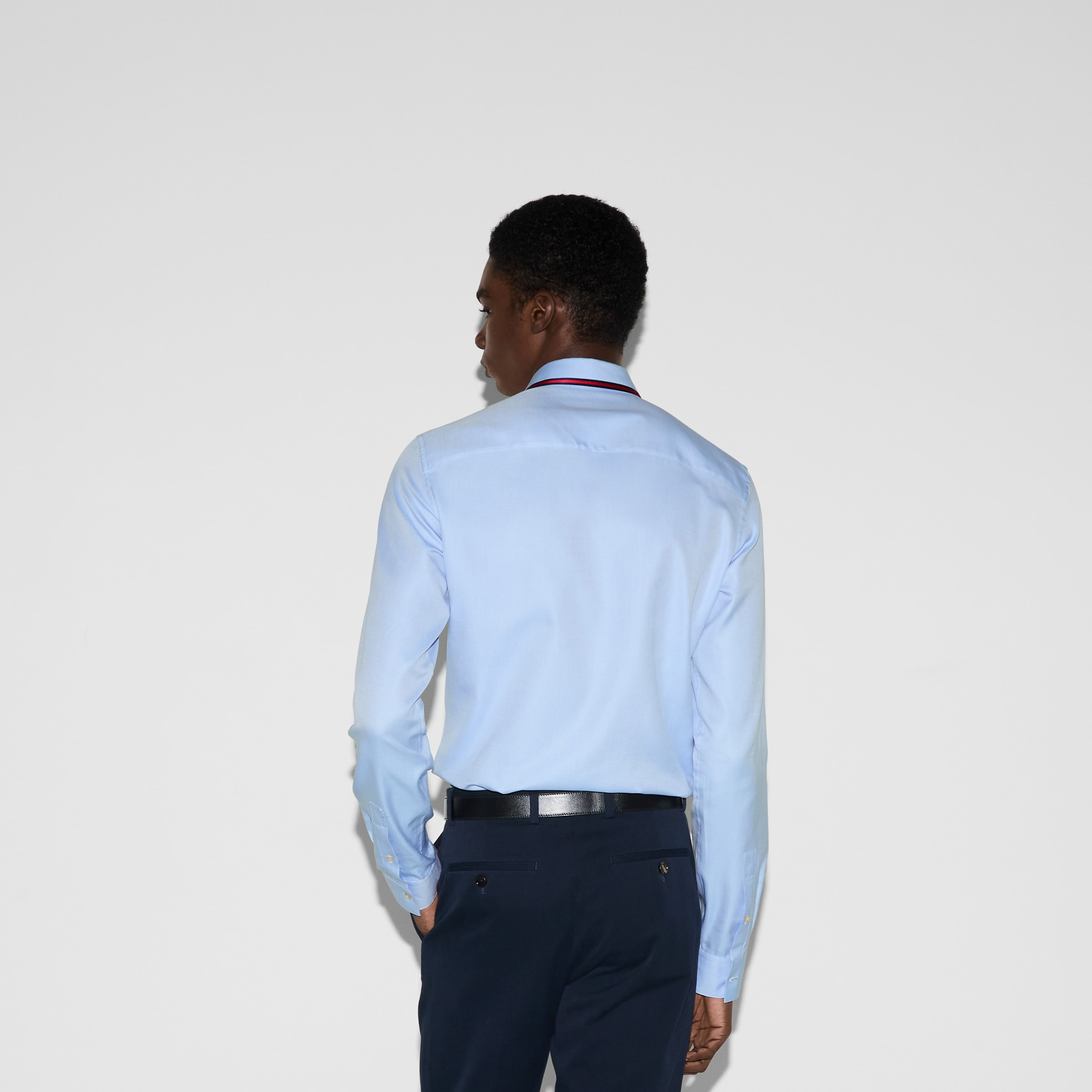 Oxford cotton shirt with Web - 4