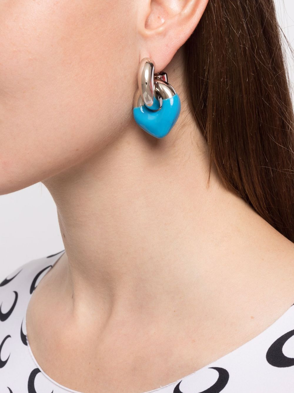 rubberized hoop earrings - 2