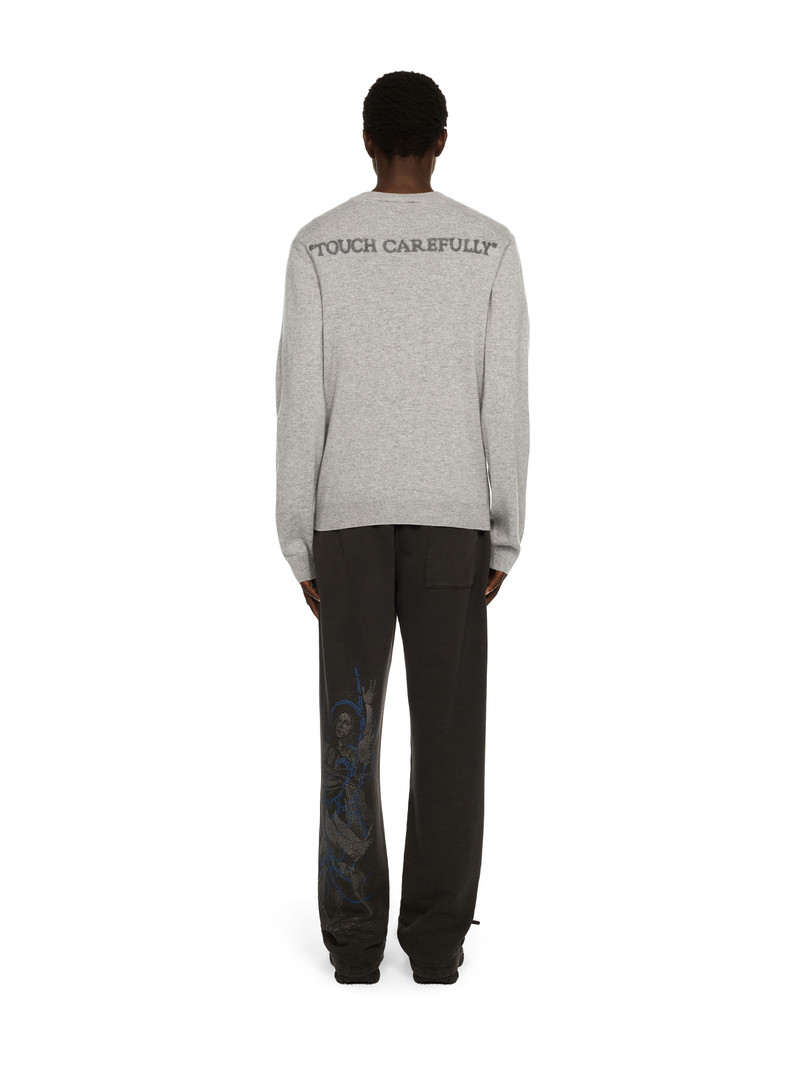 Quote Knit Crewneck Logo Sweater 4
