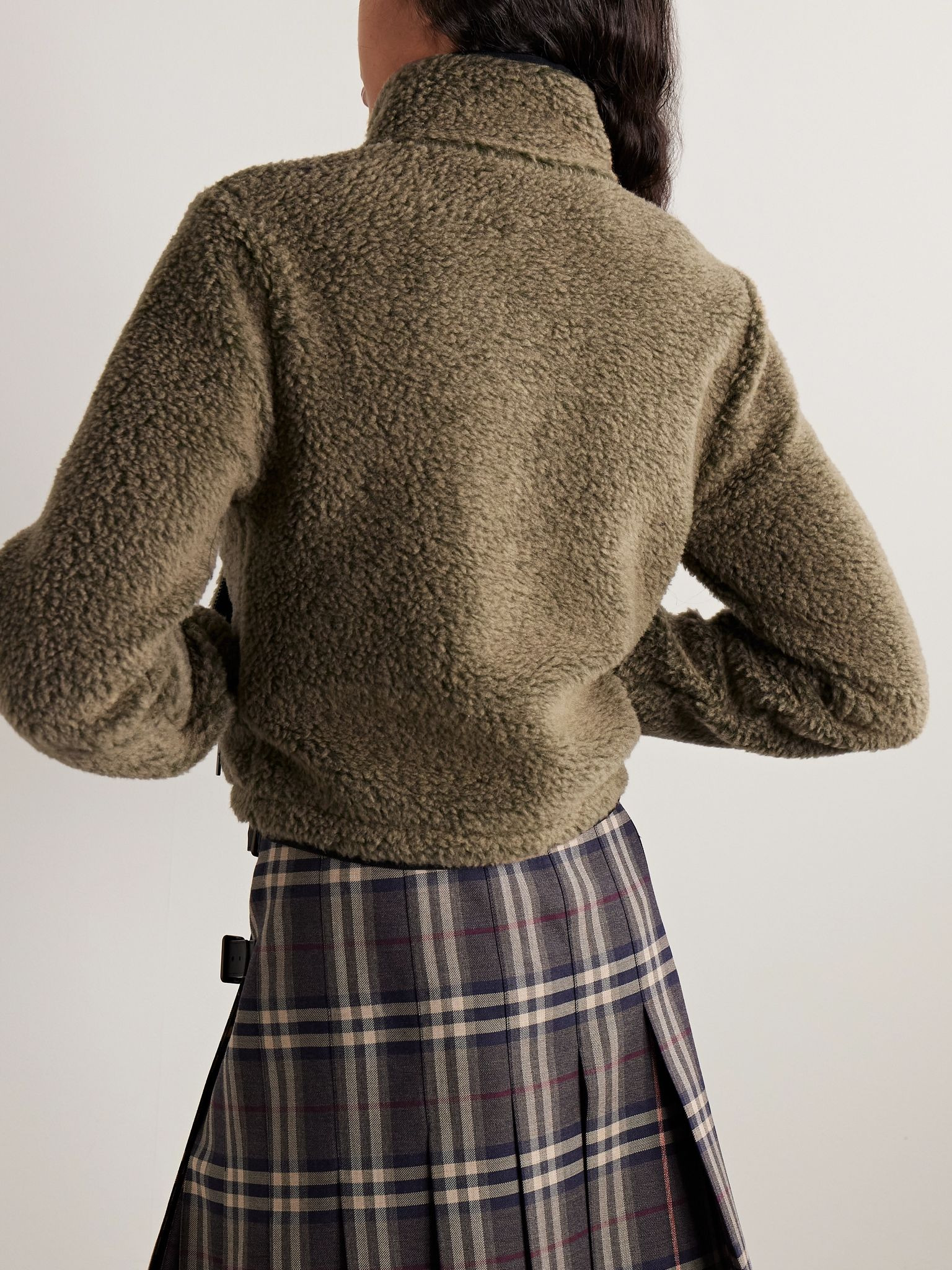 Appliquéd fleece jacket Green - 4