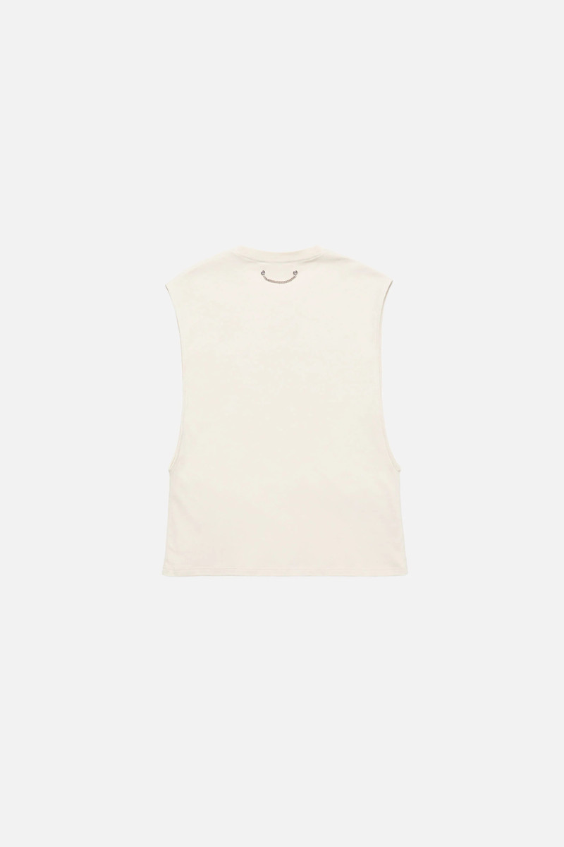 Graphic tank top - Clay beige 7