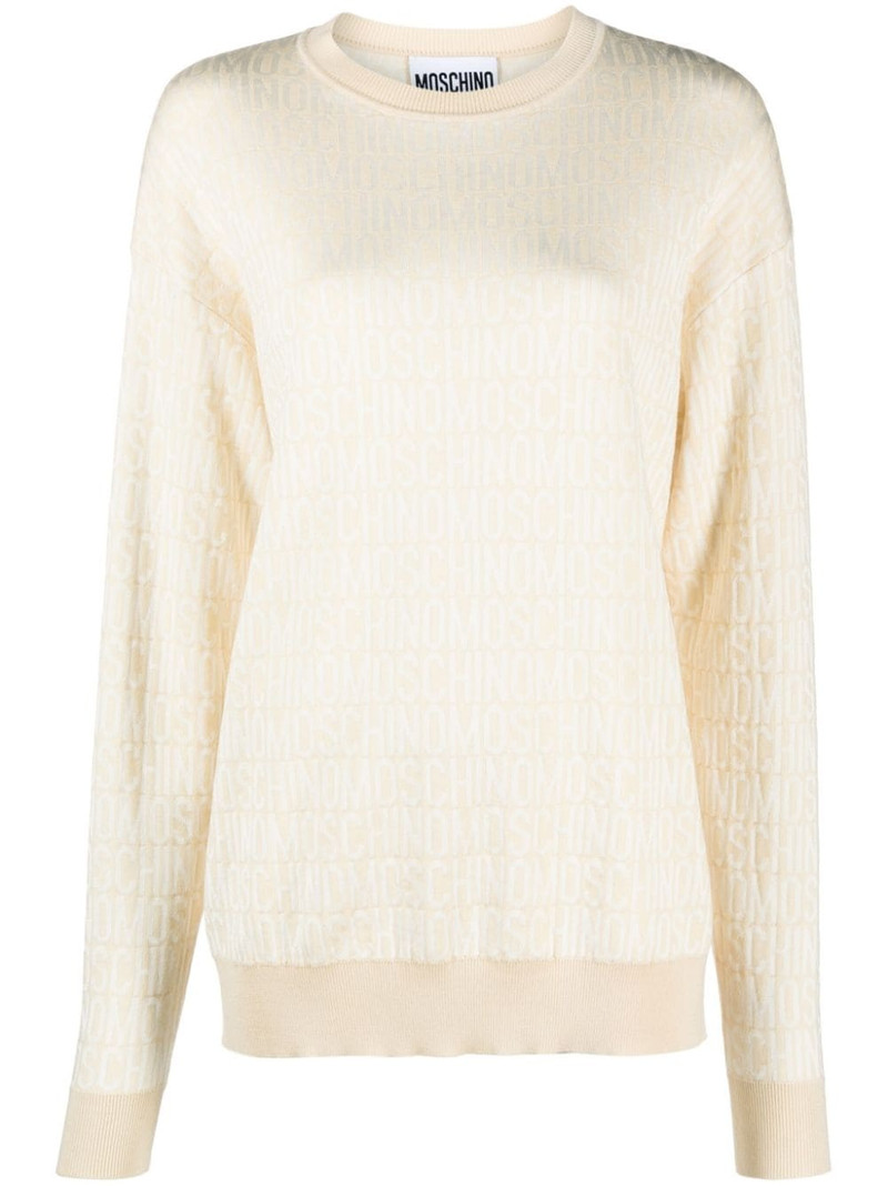 logo intarsia-knit sweater 1