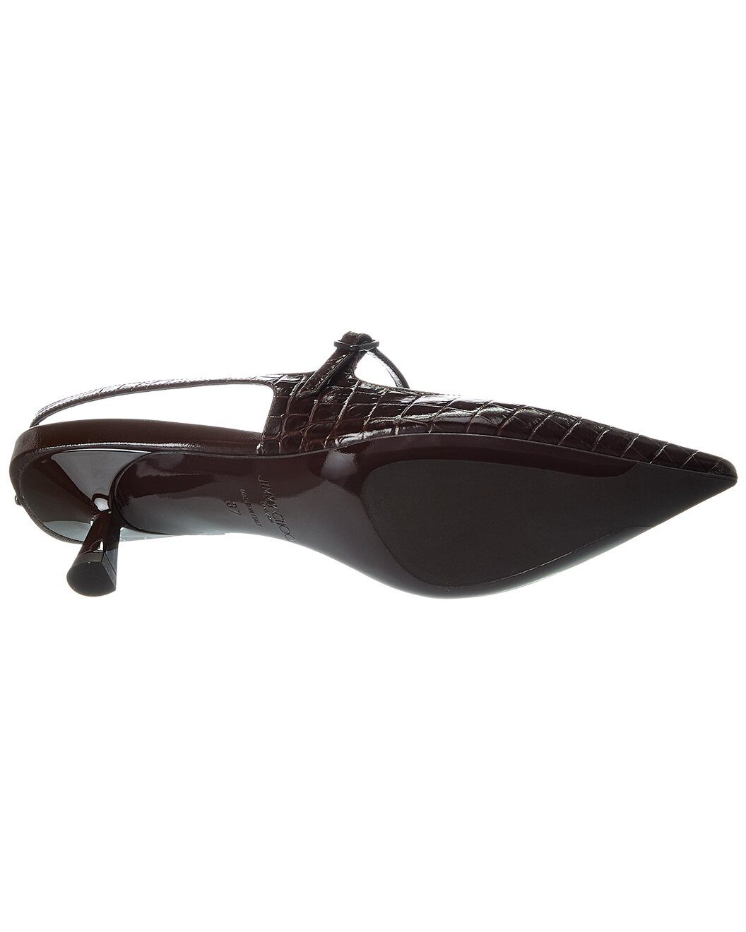 Jimmy Choo Didi 45 Croc-Embossed Leather Slingback Pump - 4