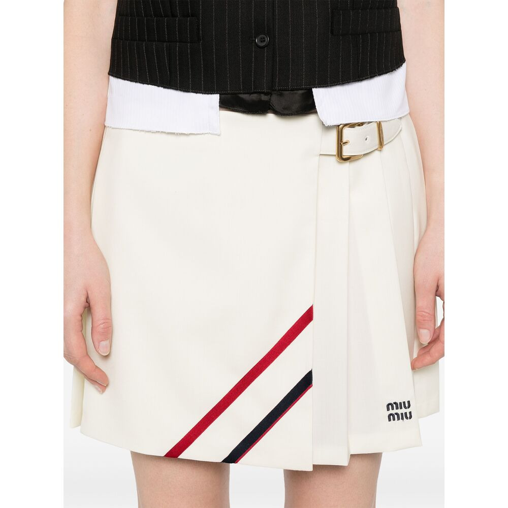 Miu Miu Neutrals Skirts - Pleated Skirts Women - 2