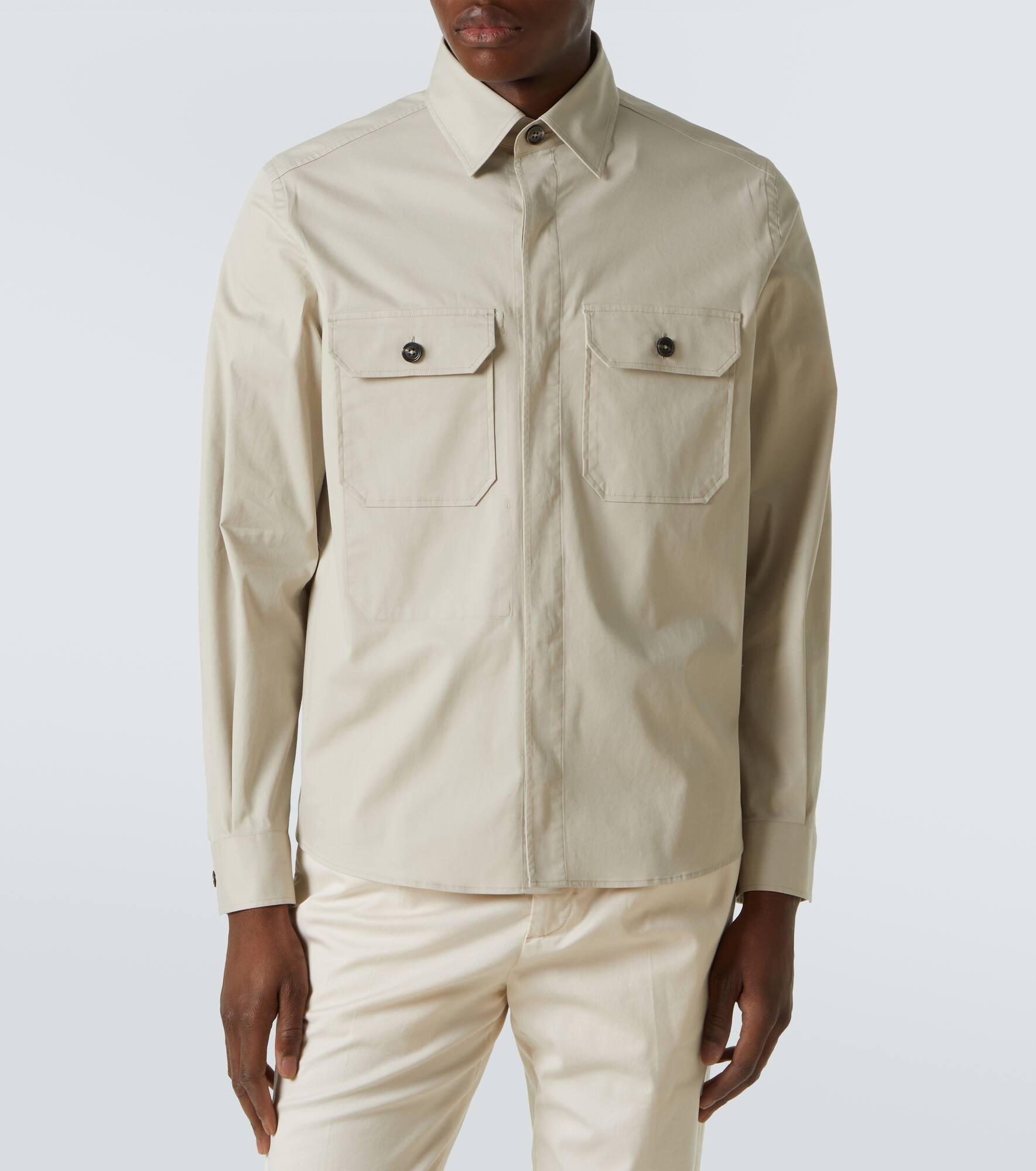 Cotton-blend overshirt - 3