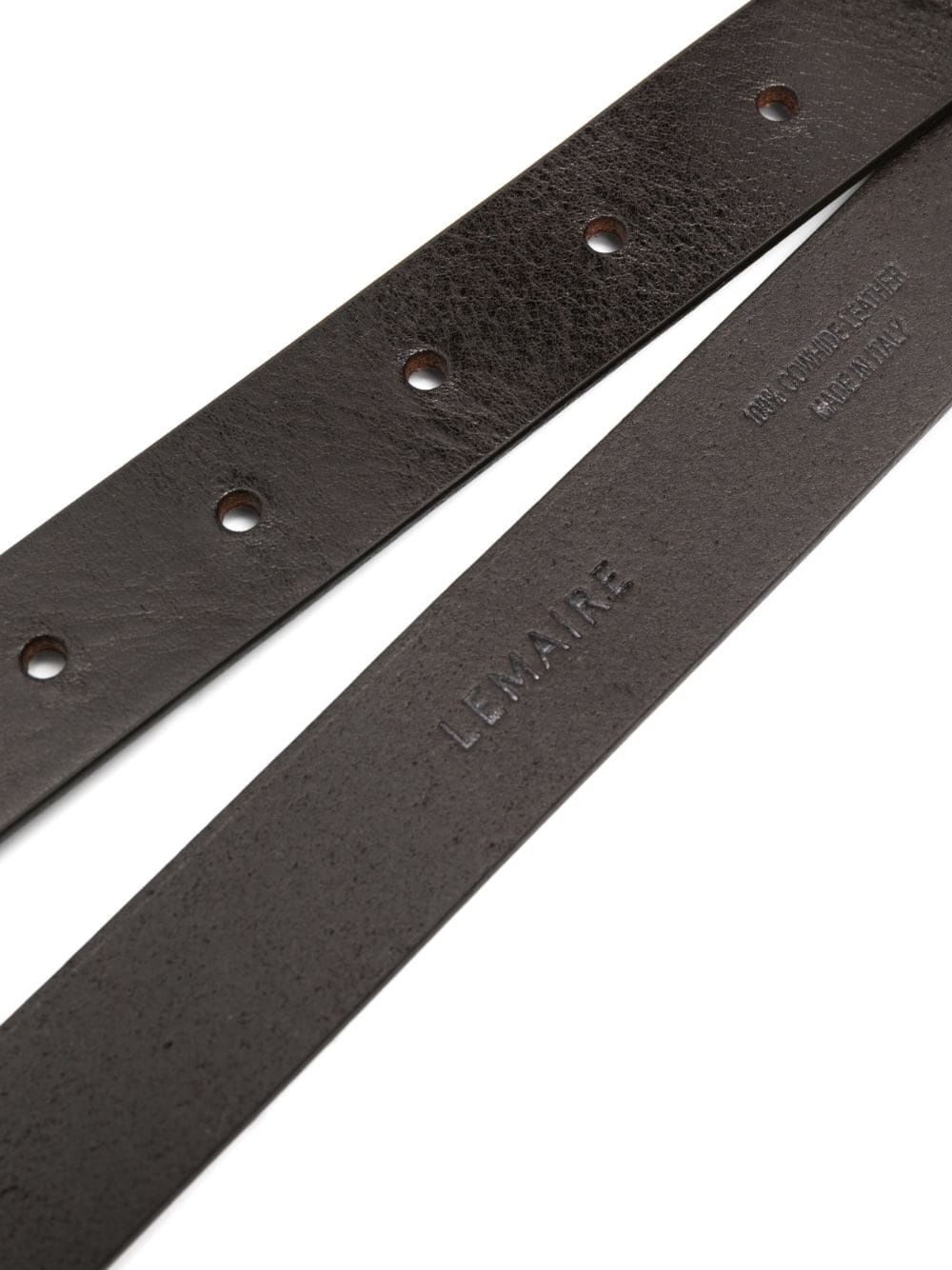 logo-engraved buckle leather belt - 2
