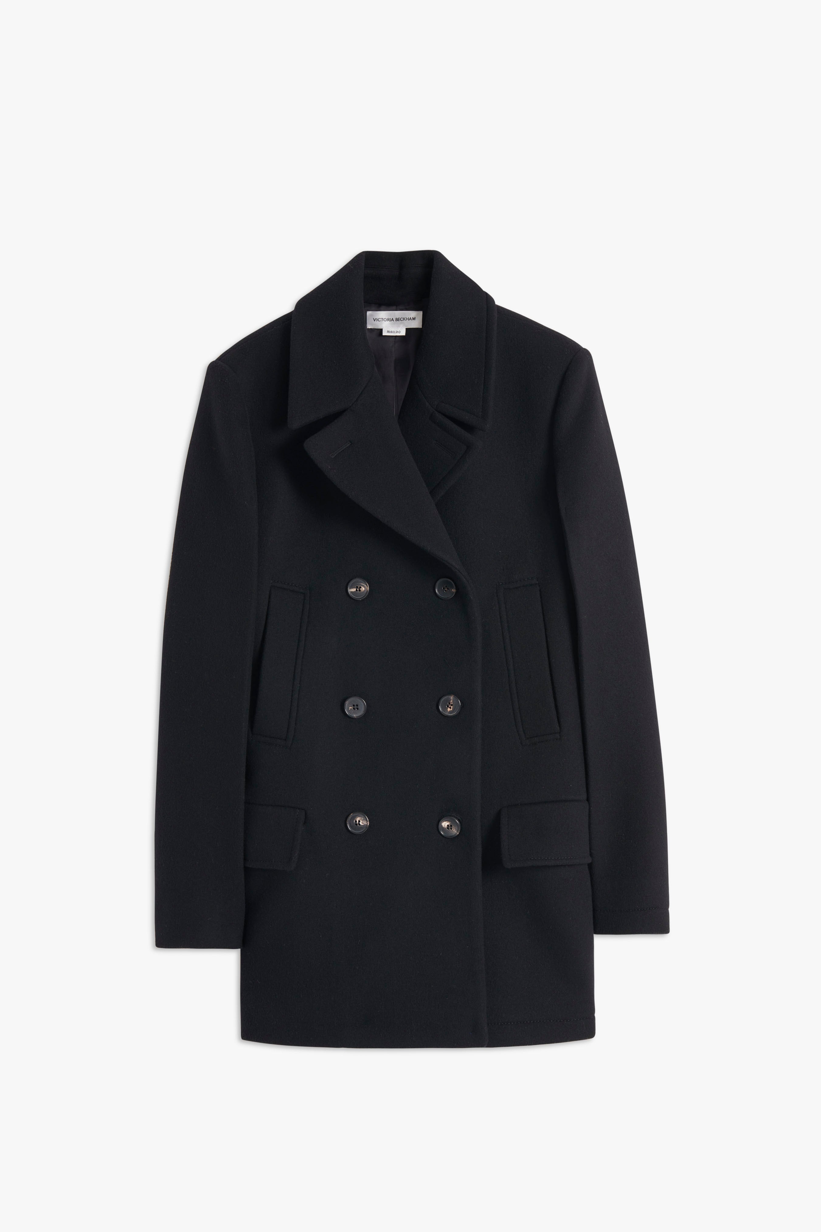 Pea Coat in Black - 1
