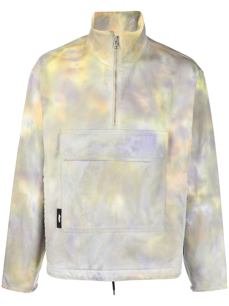 tie-dye pattern half-zip sweatshirt 1