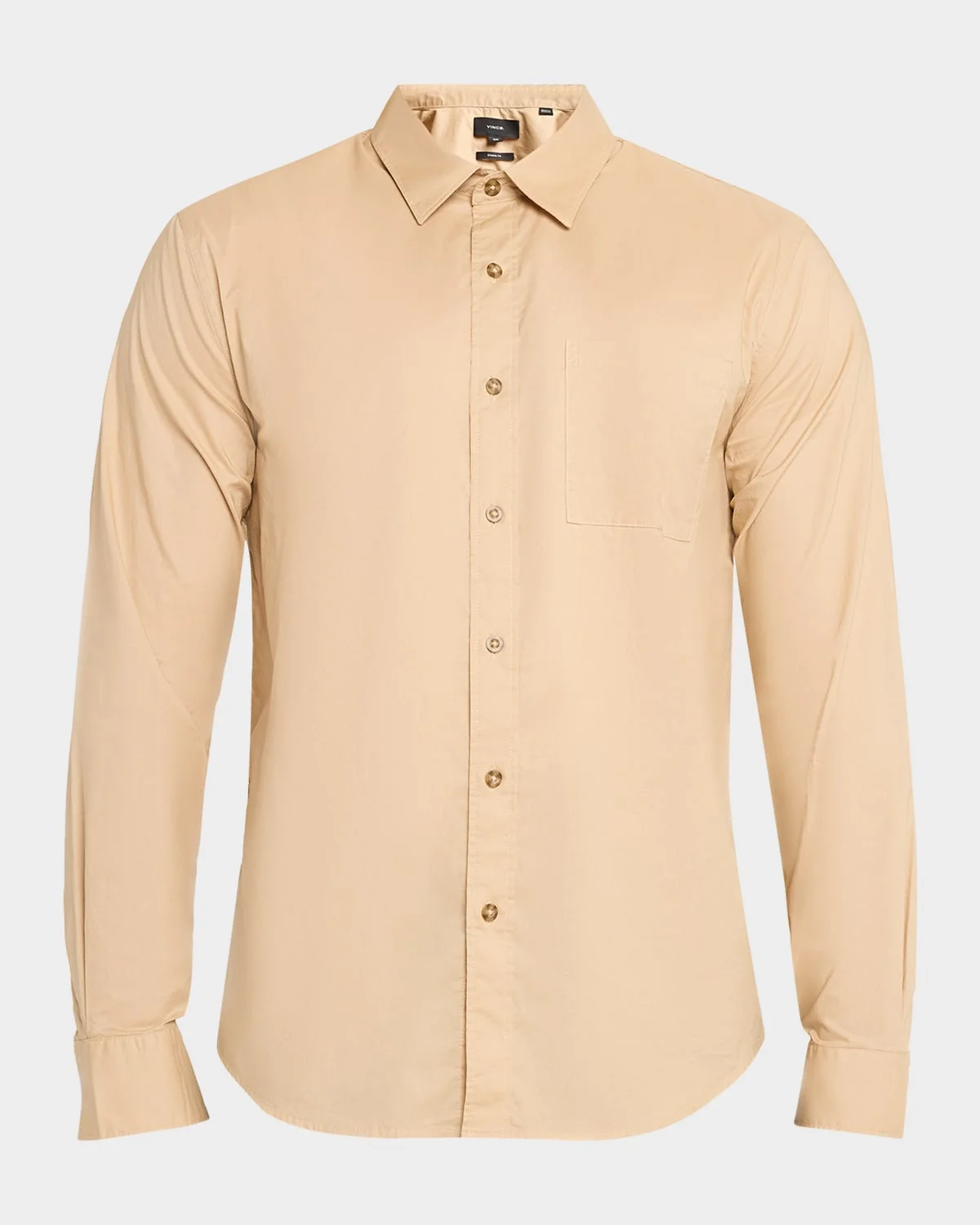 Men's Poplin Separate Button-Placket Shirt - 1