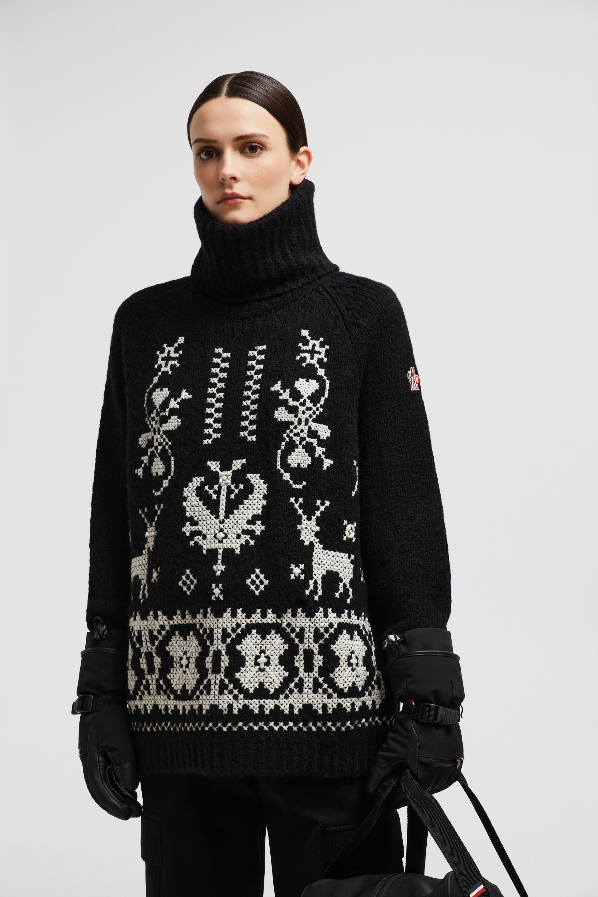 Hand-Embroidered Alpaca & Wool Turtleneck Sweater - 2