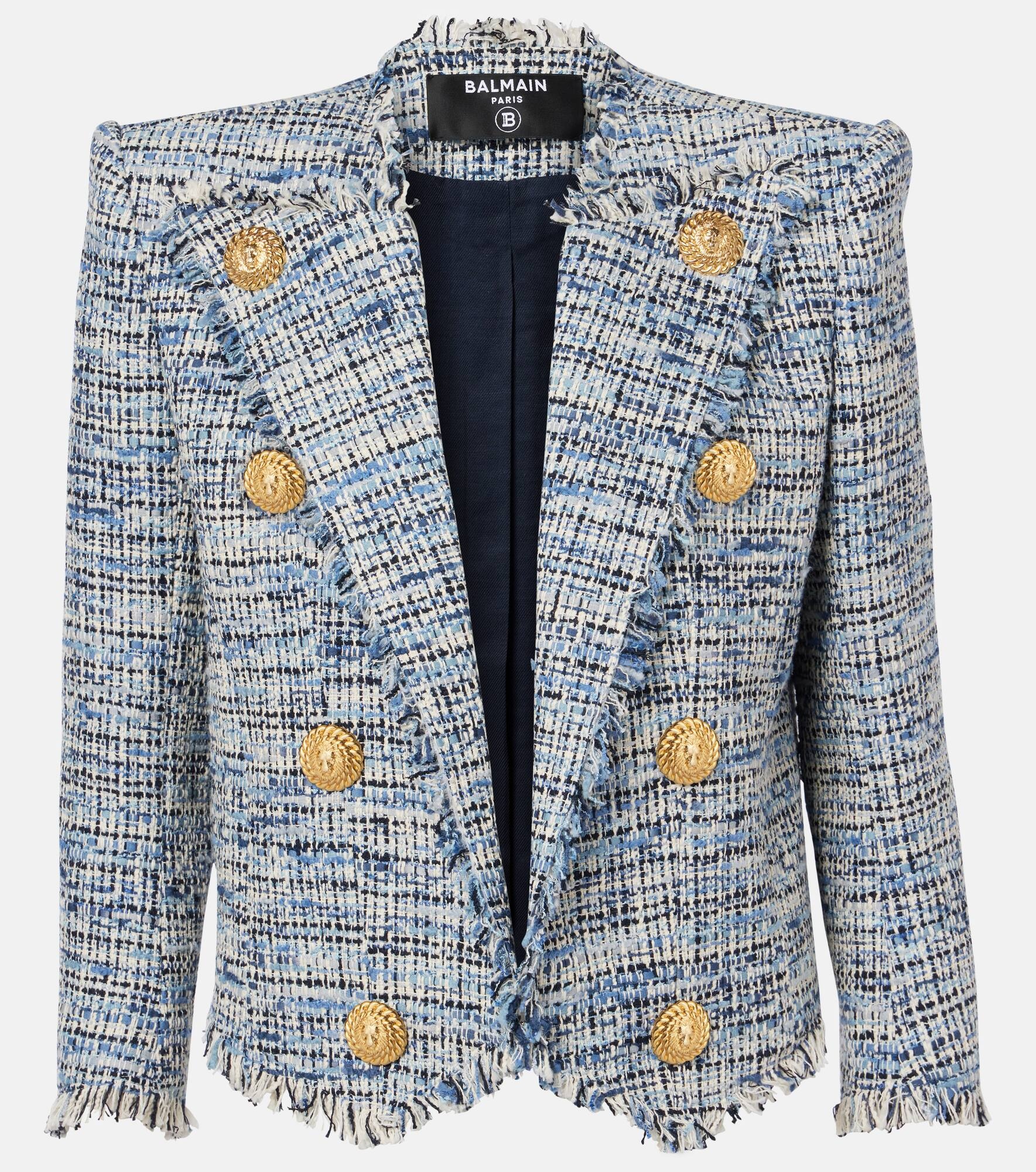Side To Side denim tweed spencer jacket - 1