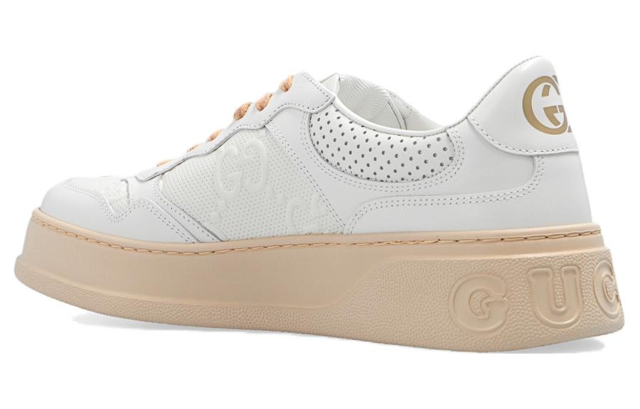 (WMNS) Gucci GG Embossed Sneaker 'White Beige' 684911-1XL10-9014 - 3