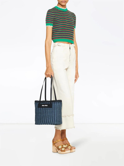 Miu Miu woven tote outlook