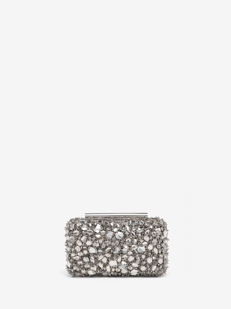 Crystal Embroidery T-Bar Box Clutch 4