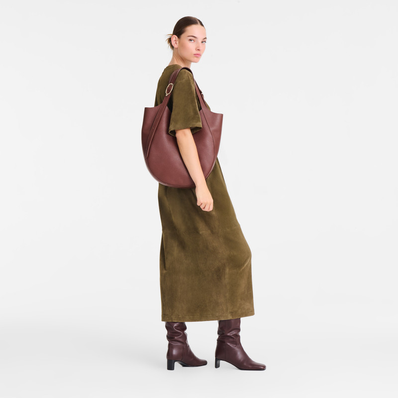 Longchamp Le Foulonné XL Tote bag Coffee - Leather outlook