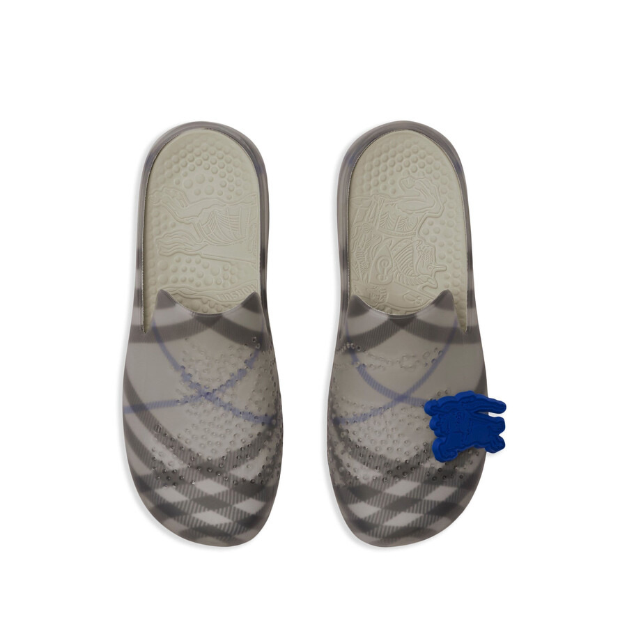 Burberry Checked-Lining Stingray Rubber Clogs - 4