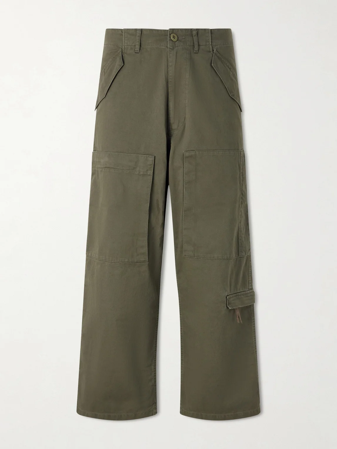 Cotton Wide-Leg Pants Trousers - 1