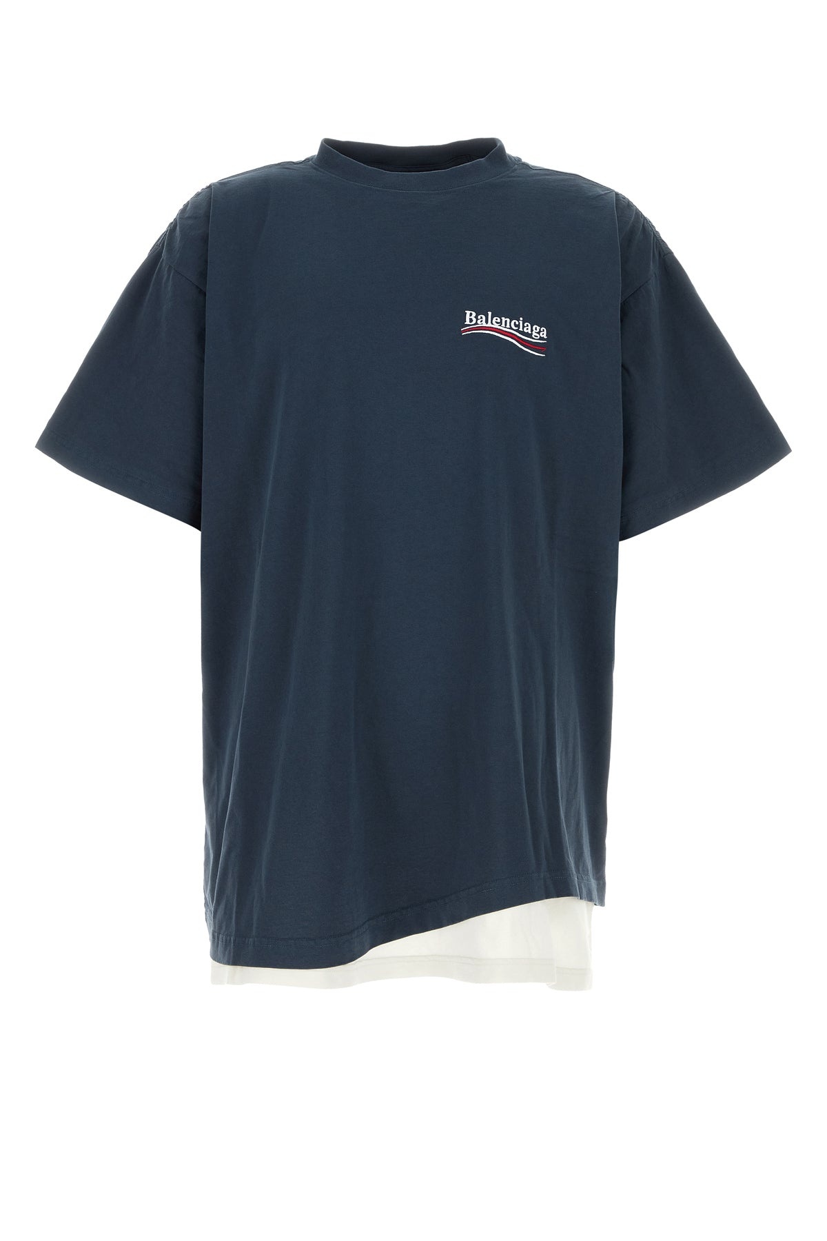 Blue cotton oversize t-shirt - 1
