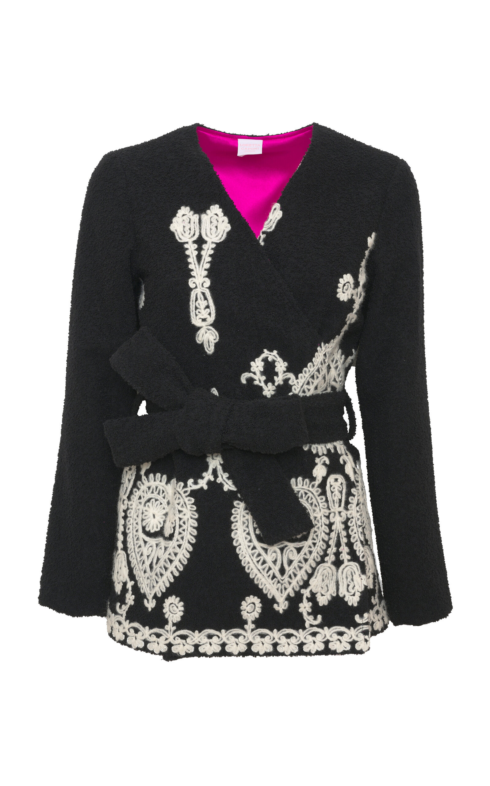 Elbaite Embroidered Boucle Jacket black/white - 1