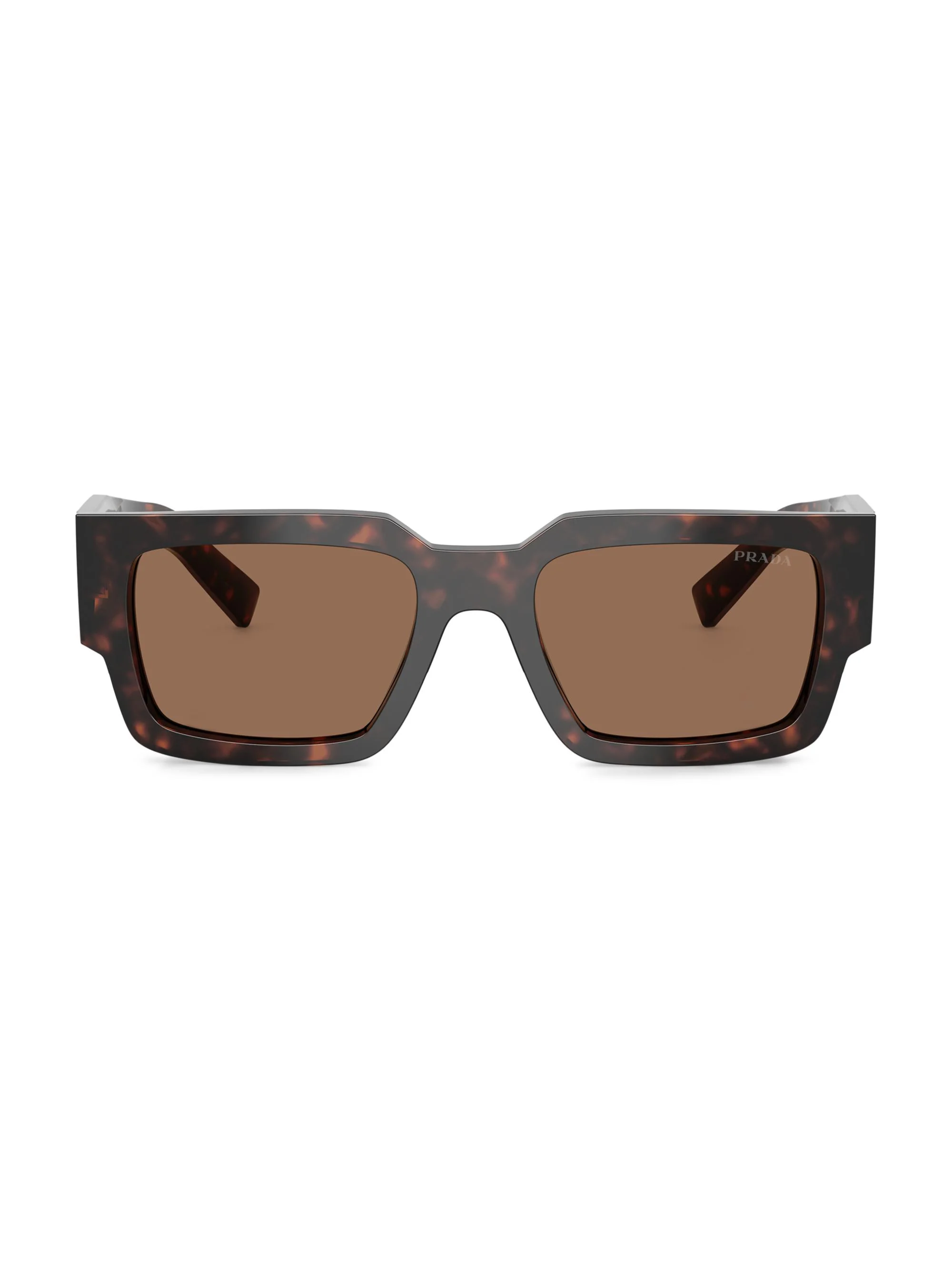 Men's 54MM Rectangular Sunglasses - Dark Brown Havana - 1