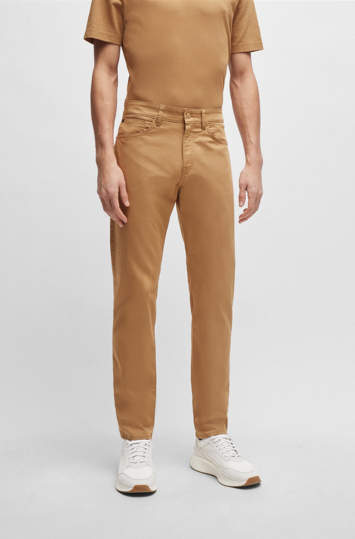 REGULAR-FIT JEANS IN SATIN STRETCH DENIM - 2