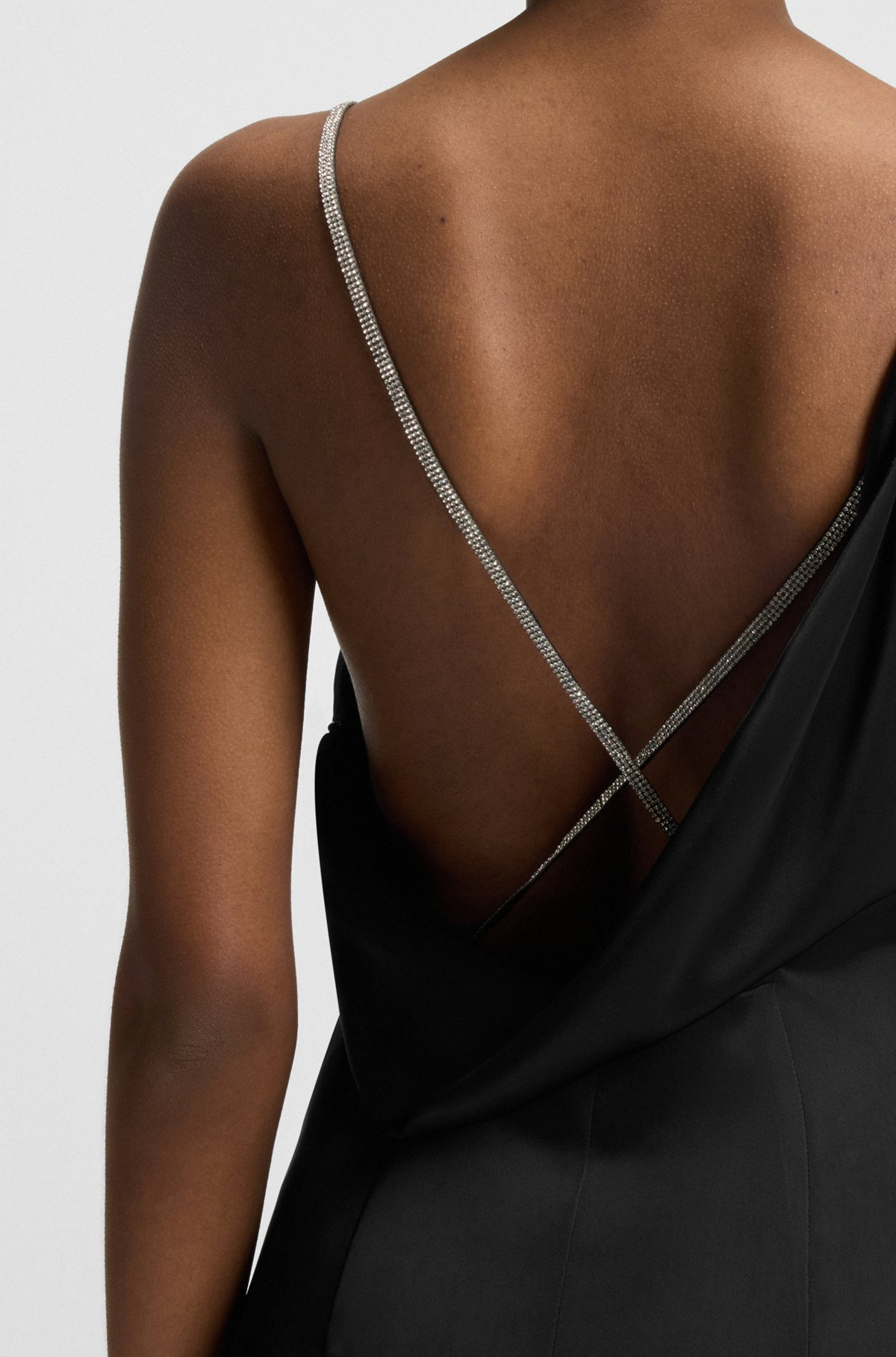 MAXI DRESS WITH RHINESTONE STRAPS - 6