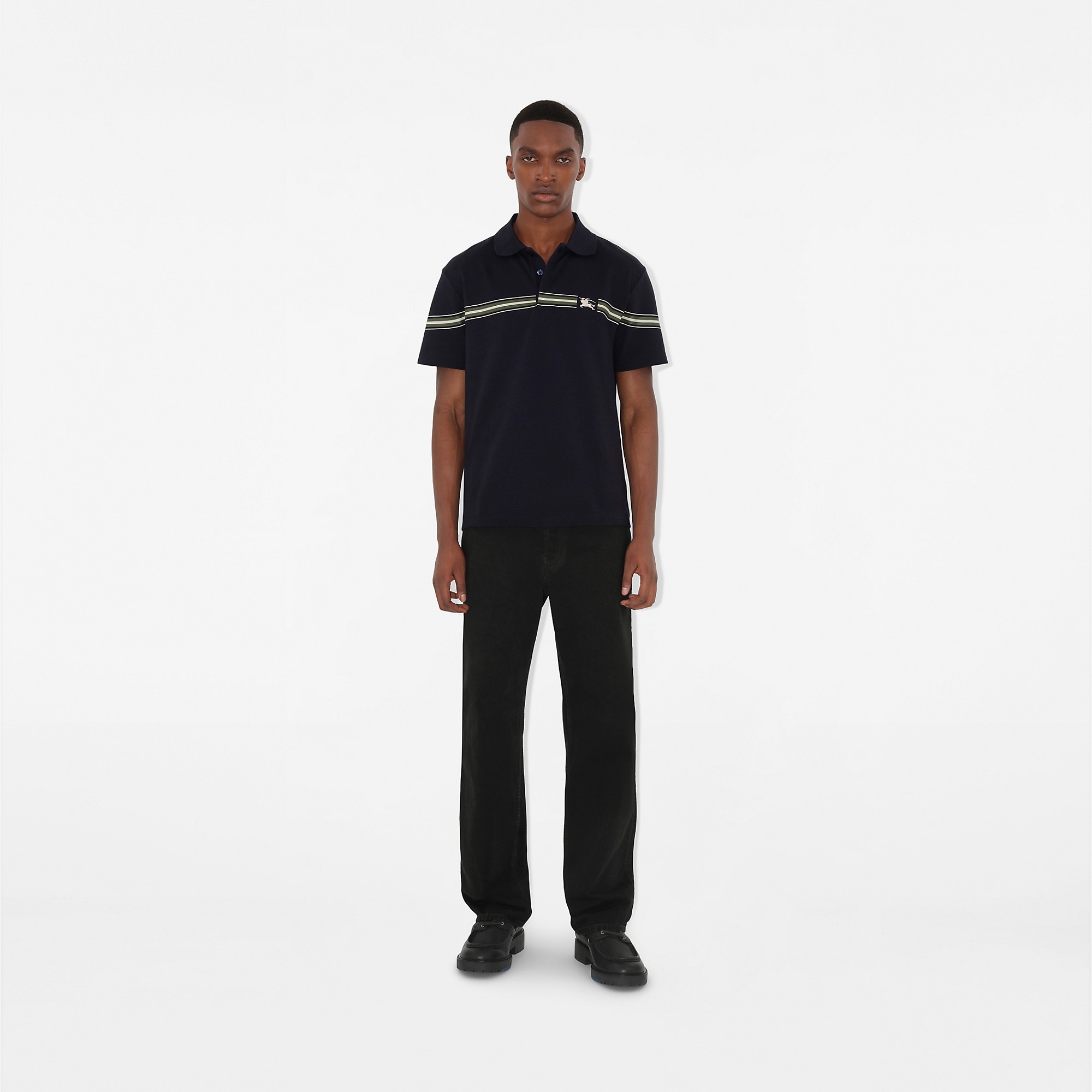 Striped Cotton Polo Shirt - 2