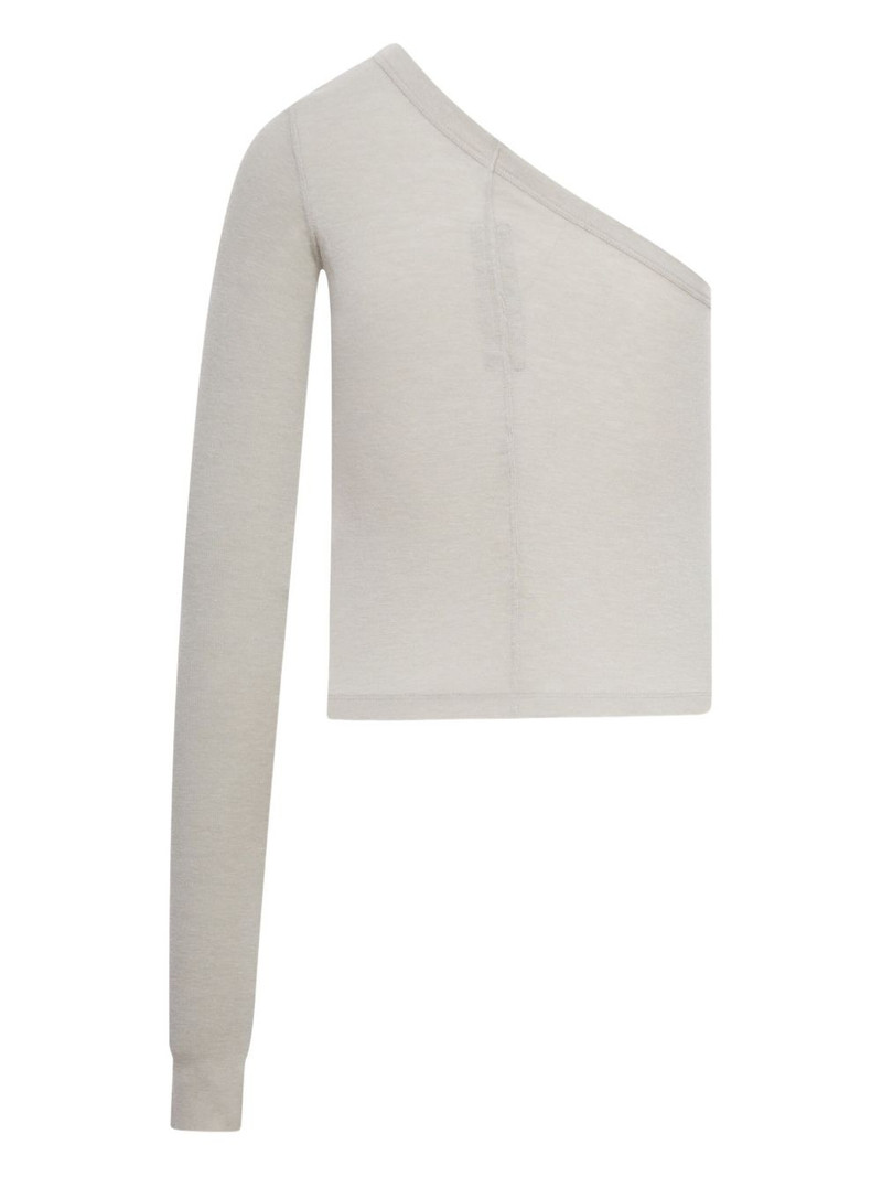 Rick Owens one-shoulder long-sleeve top outlook