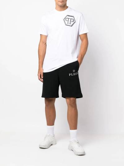 PHILIPP PLEIN logo-patch drawstring track shorts outlook