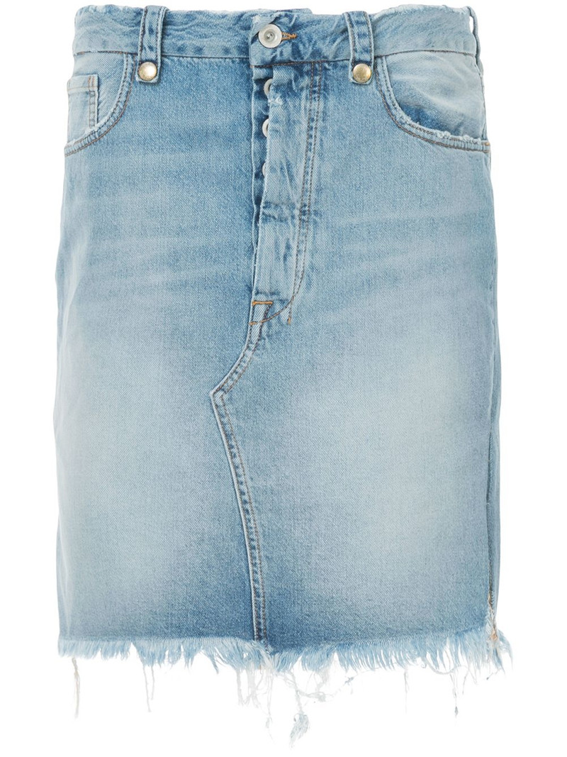 frayed denim skirt 1