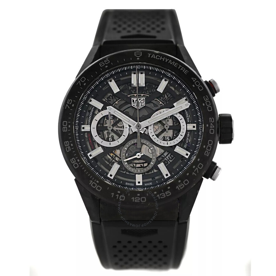 Pre-owned Tag Heuer Carrera Chronograph Skeleton Dial Men's Watch CBG2A91.FT6173 - 1