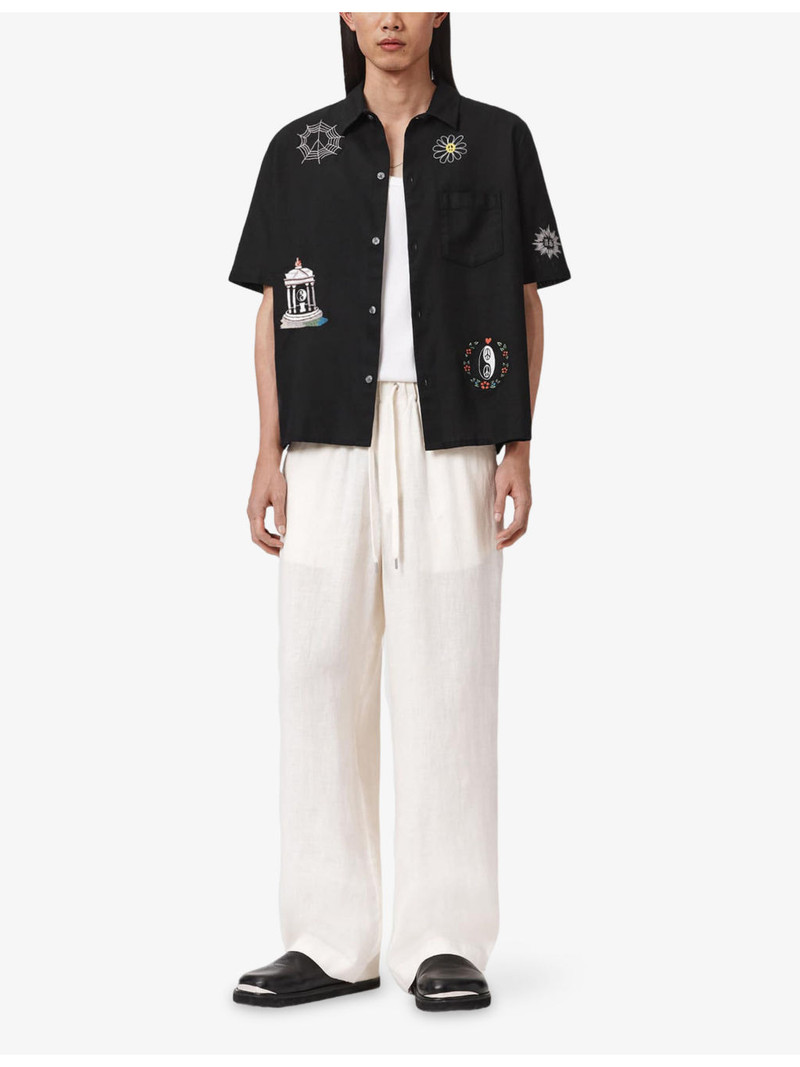 ALLSAINTS Karlton Linen and Cotton Shirt outlook