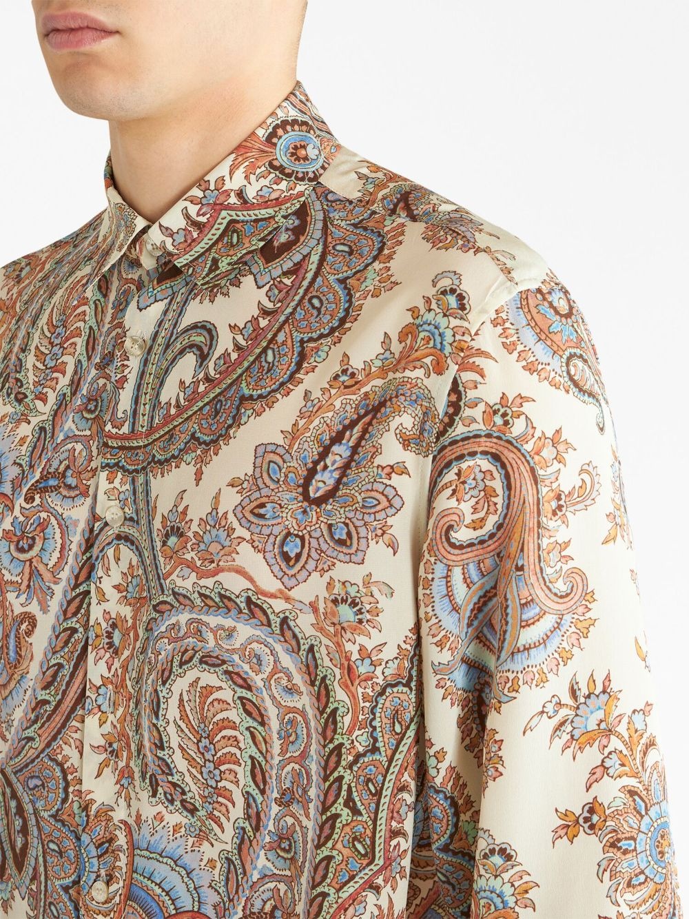 paisley-print cotton shirt - 4