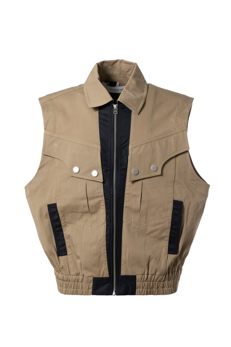 PANEL CARGO VEST / BLK/KHA 1