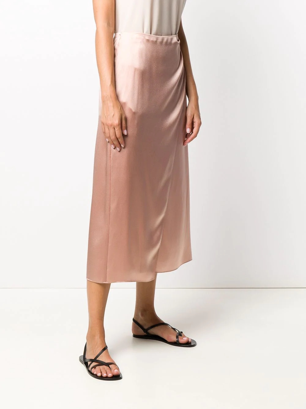 silk wrap midi skirt - 3