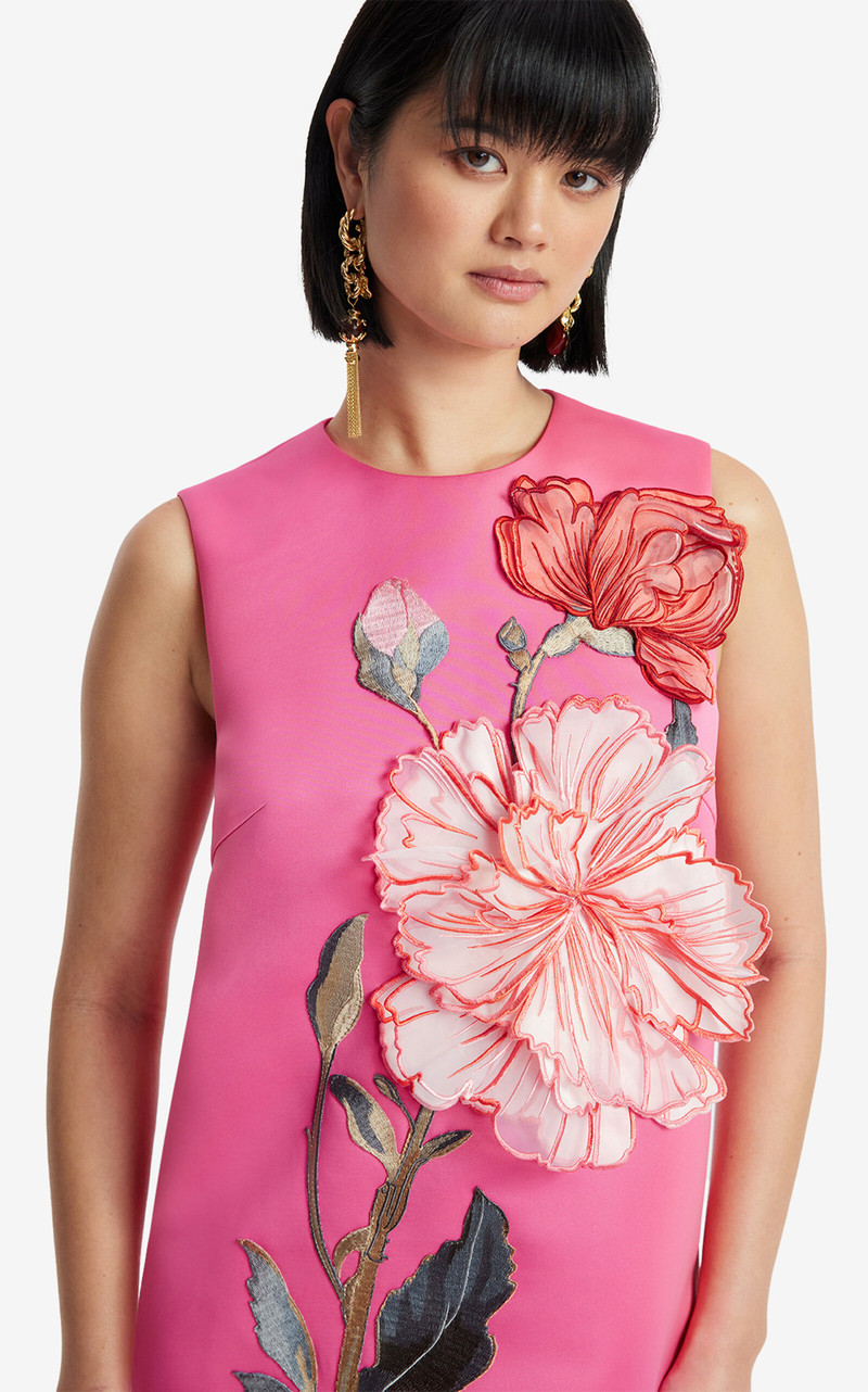 Yvonne Appliquéd Mini Dress fuchsia 5
