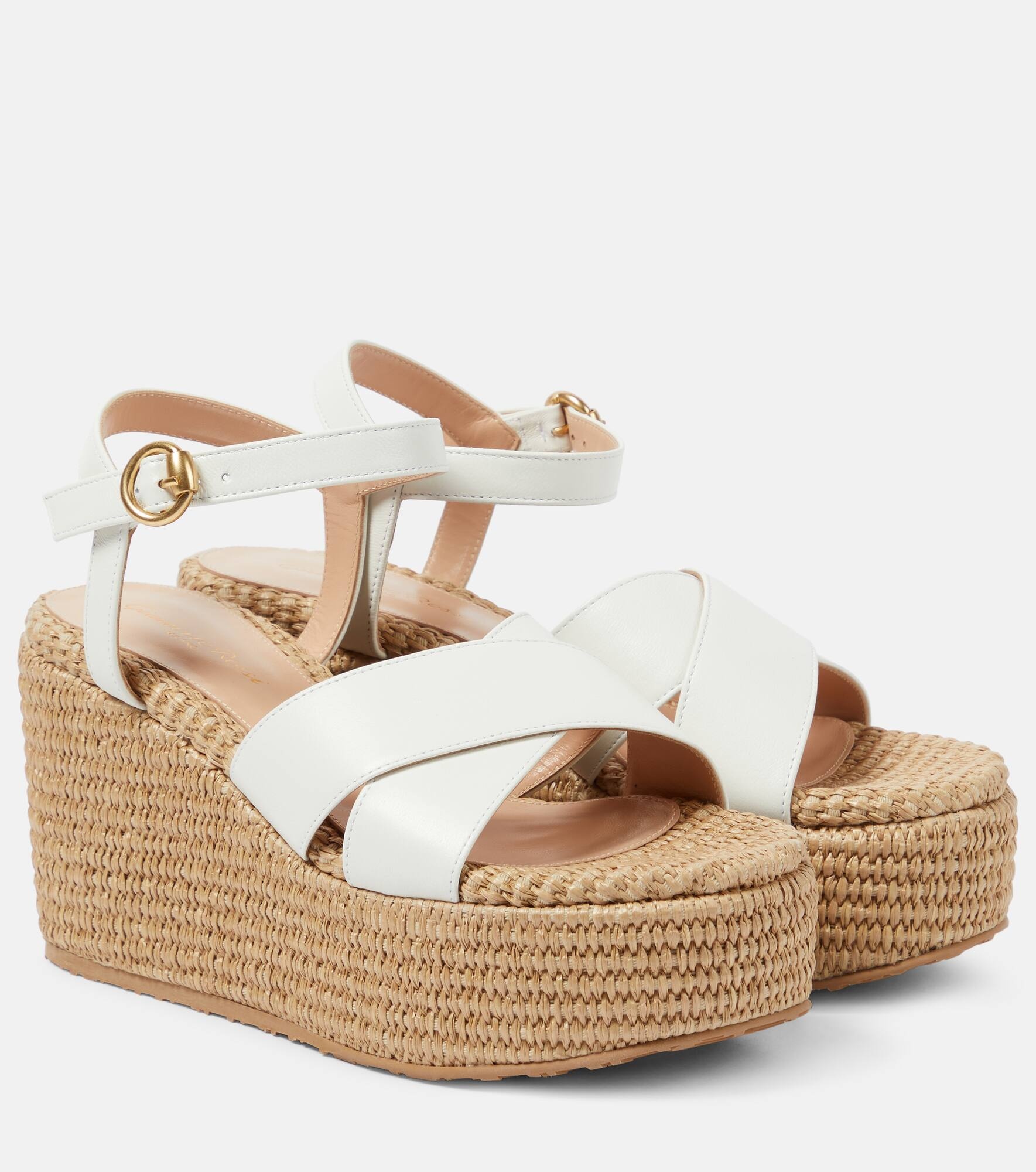 Suede wedge sandals - 1