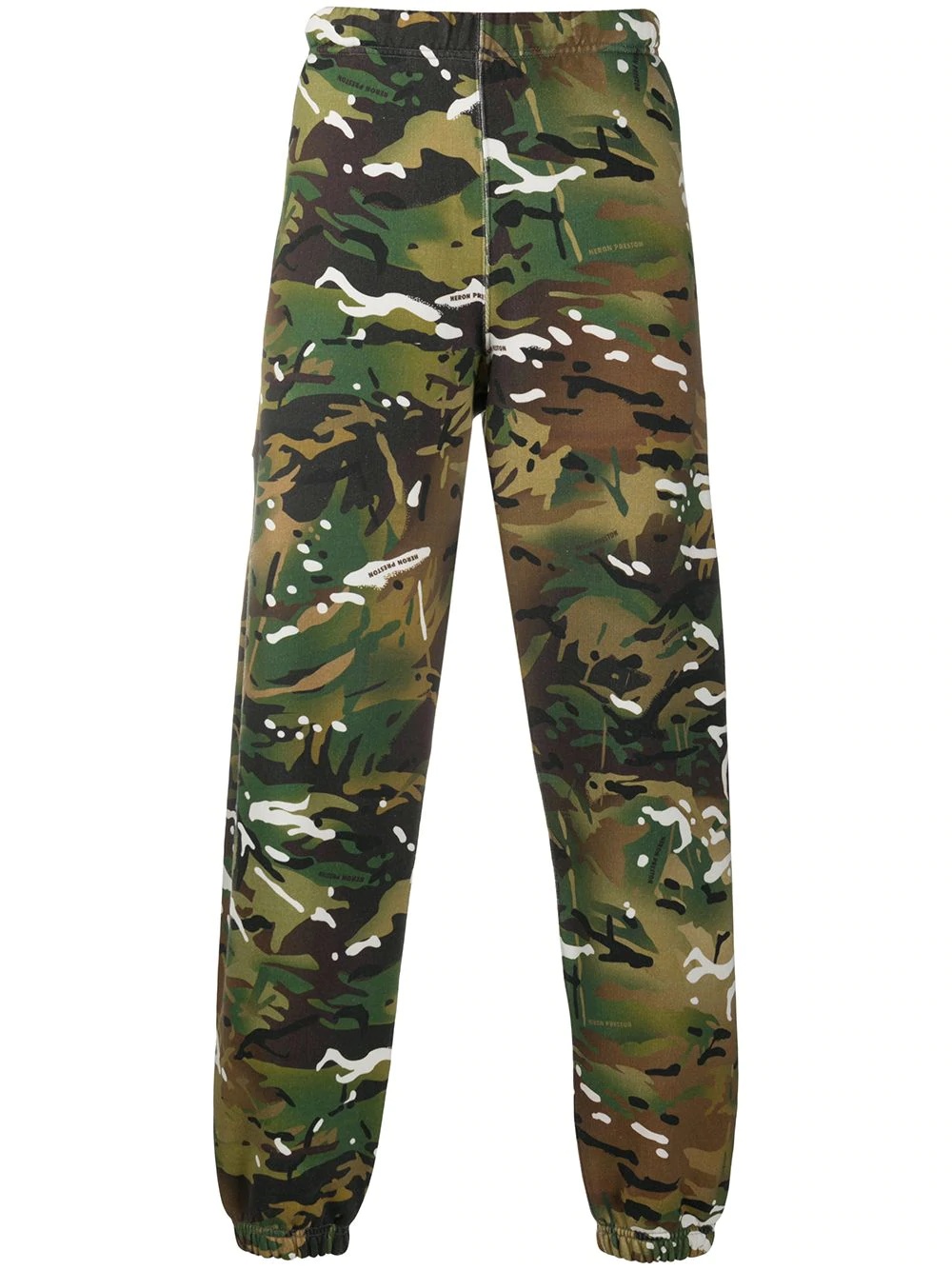 camouflage print track trousers - 1