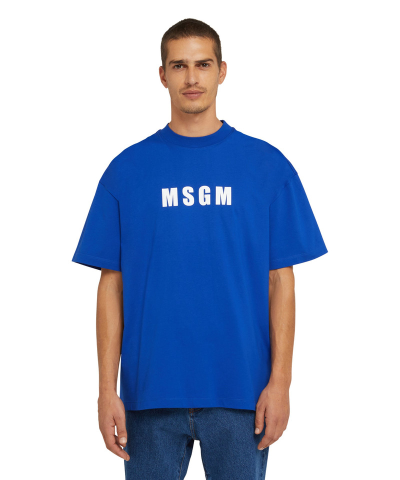 MSGM Cotton crew neck cotton t-shirt with MSGM logo outlook