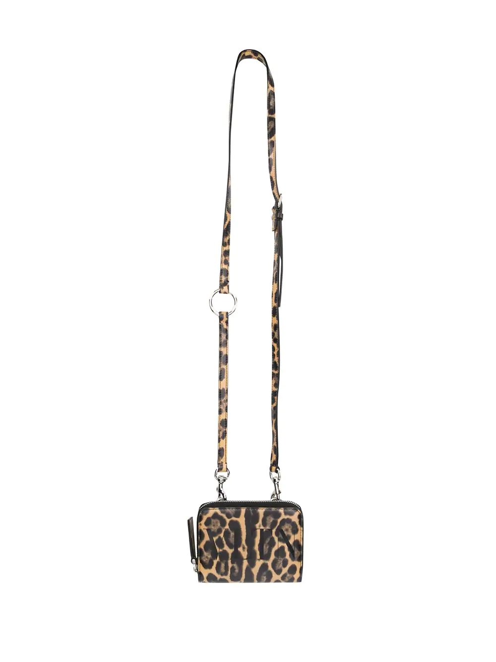 VLTN leopard-print zip-around wallet - 1