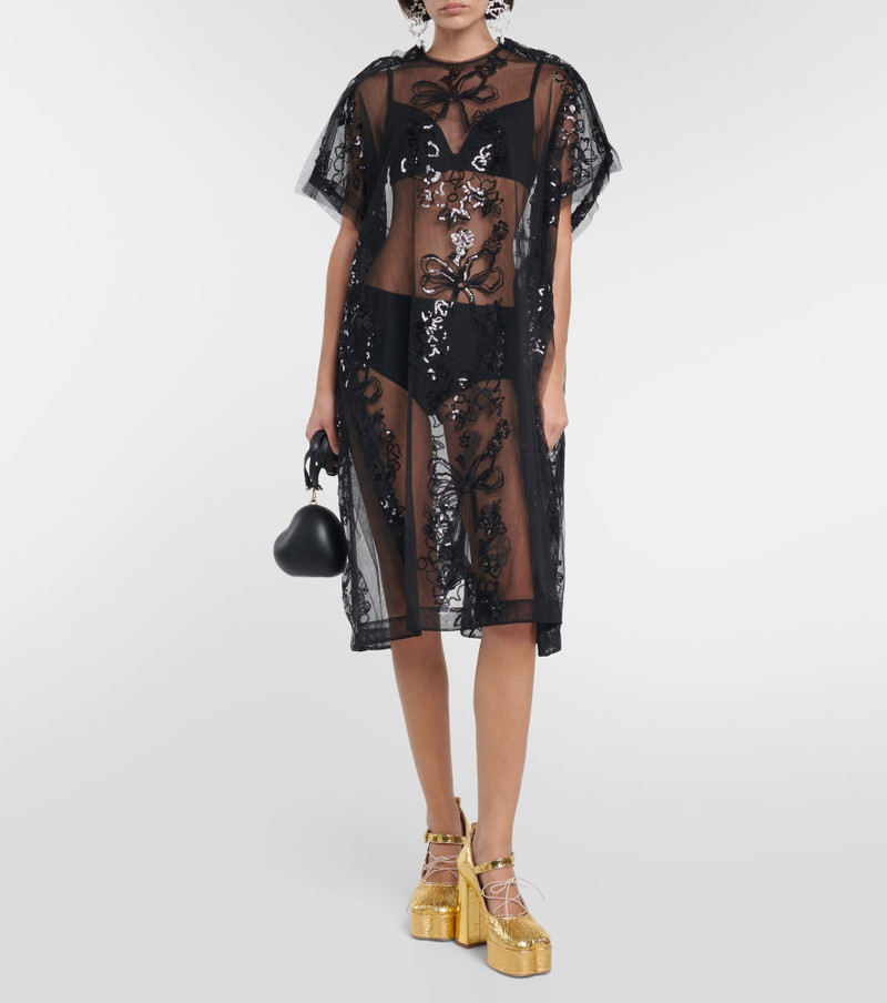 Simone Rocha Leather ballerina platform pumps outlook