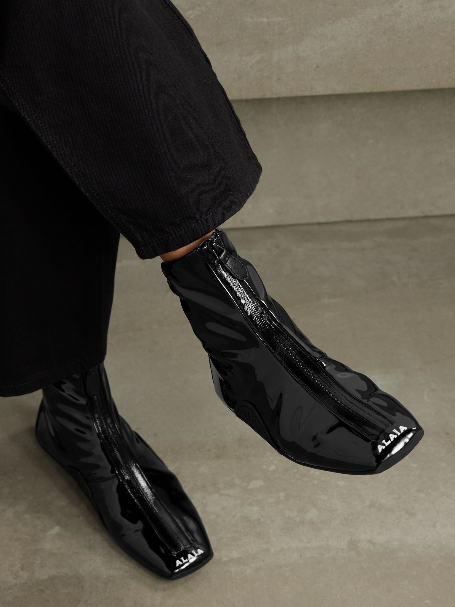 Glossed ankle boots Black - 2