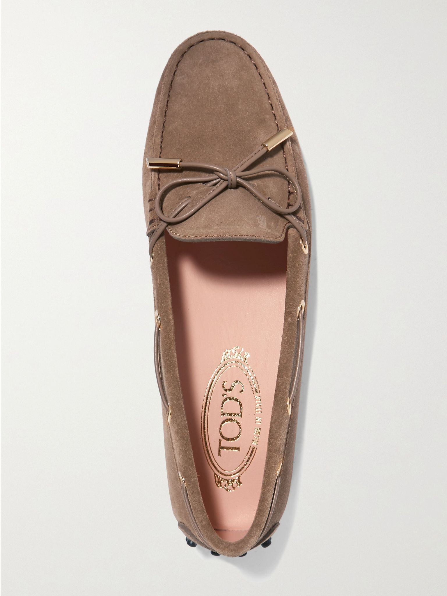 Gommino suede boat shoes Beige - 5