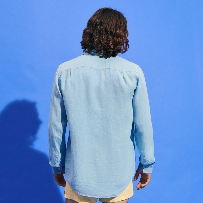 Men Linen Shirt Mineral Dye 4