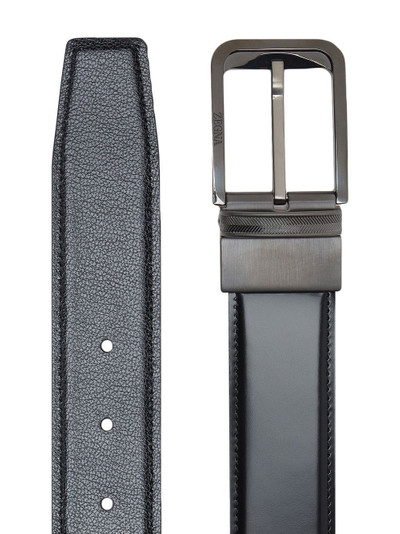 ZEGNA leather reversible buckle belt outlook