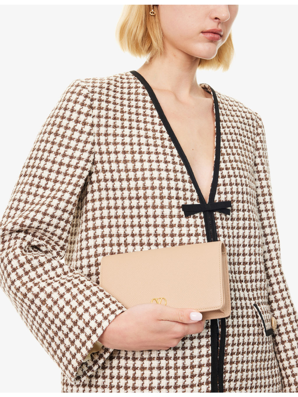 VLogo Signature Leather Mini Shoulder Bag - 6