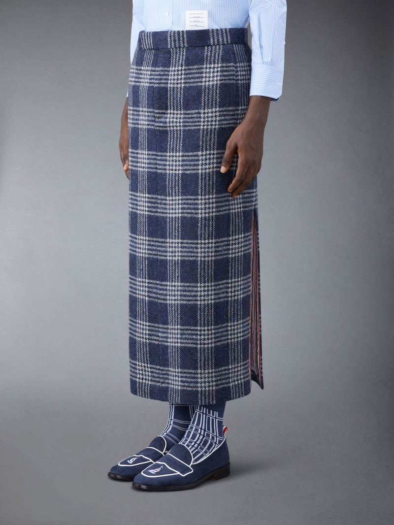 Thom Browne Prince of Wales British Wool Low Rise Pencil Skirt outlook