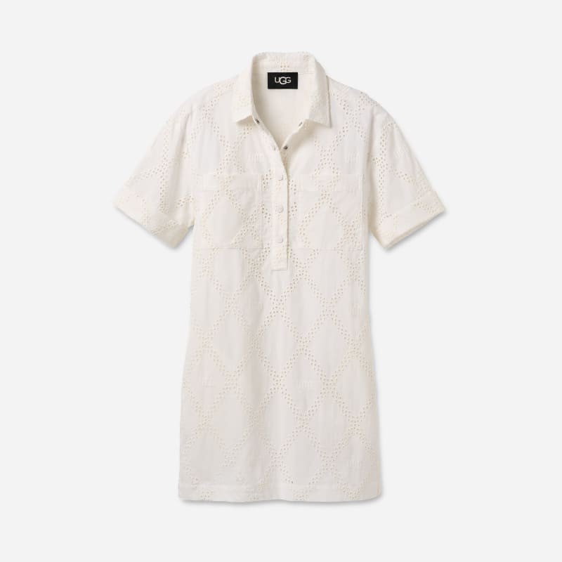 Inya Dress UGG®Eyelet Cotton Dresses in Nimbus 1