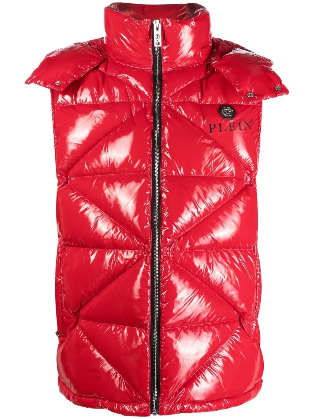 high-shine quilted gilet jacket - 1